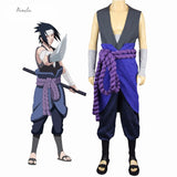 Ainclu Free Shipping Naruto Uchiha Sasuke Halloween Cosplay Costume Anime Customized Any Size