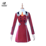 ROLECOS DARLING 02 Zero Two Cosplay Costume DARLING in the FRANXX Cosplay DFXX Women Costume Full Sets ( Dress + Headwear )