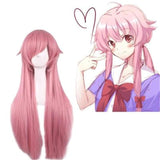 Drop Shipping Hot Future Diary Gasai Yuno Mirai Nikki School Uniform Cosplay Costume Suit Wig